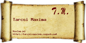 Tarcsi Maxima névjegykártya